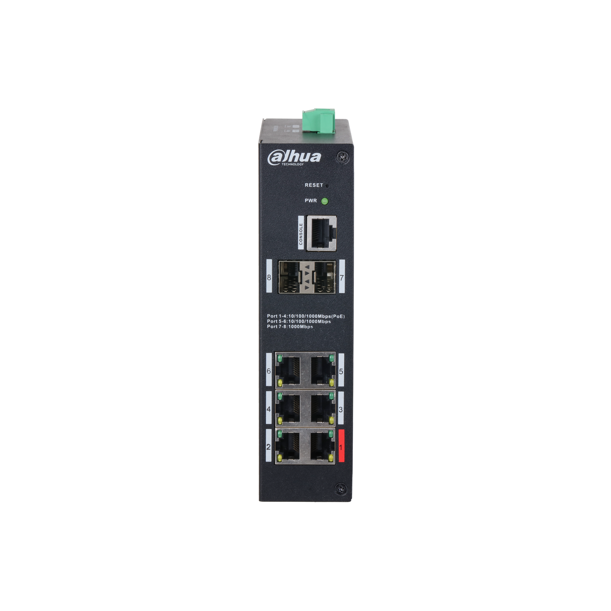 8-Port Managed Hardened Gigabit Switch with 4-Port PoE — Dahua — PoE Switches