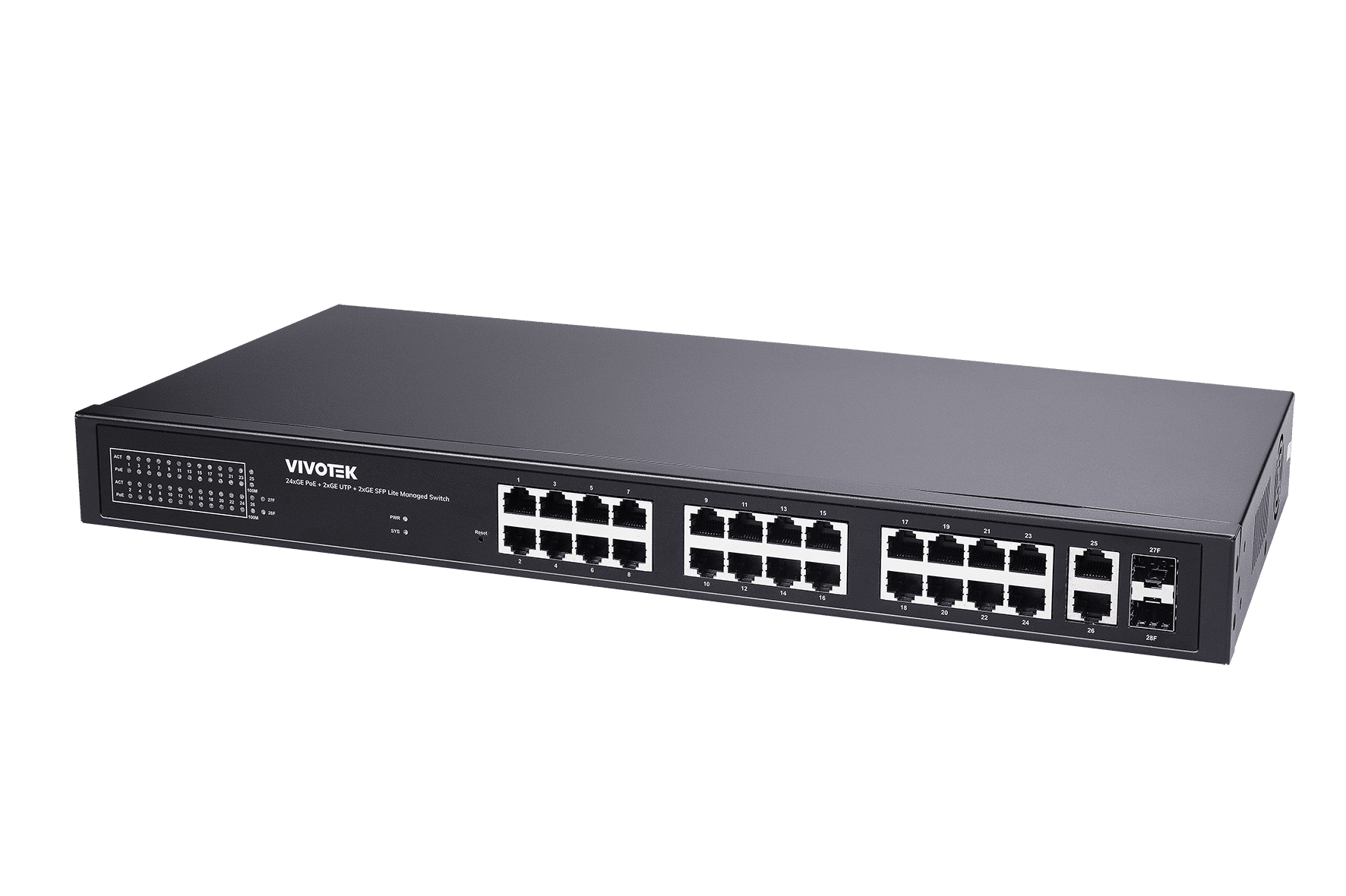 24xGE PoE + 2xGE UTP + 2xGE SFP Lite Managed PoE Switch — PoE Switches