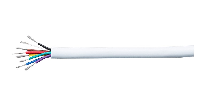 Tinned: 8-Core 0.44mm Security TCW: White/Grey 250m — Network & Security Cable