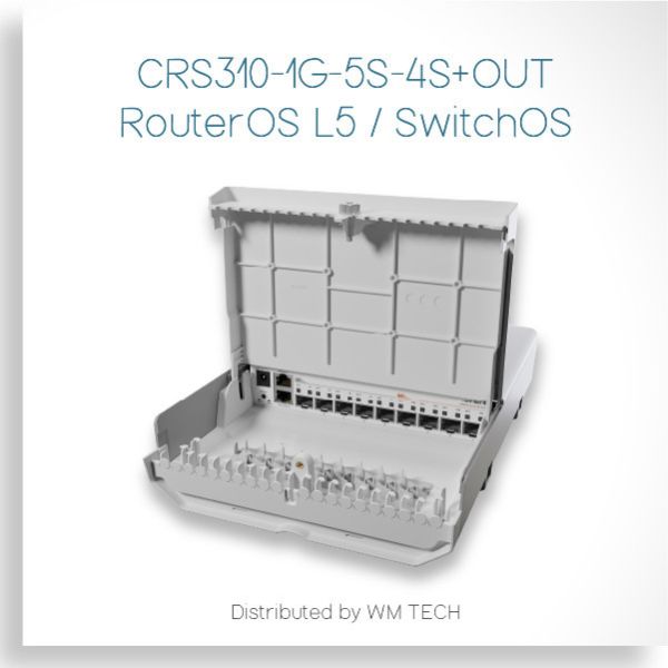 MikroTik CRS310-1G-5S-4S+OUT netFiber9 Outdoor 10-Port Managed Ethernet Router Switch with SFP+ — MikroTik — Network Switches
