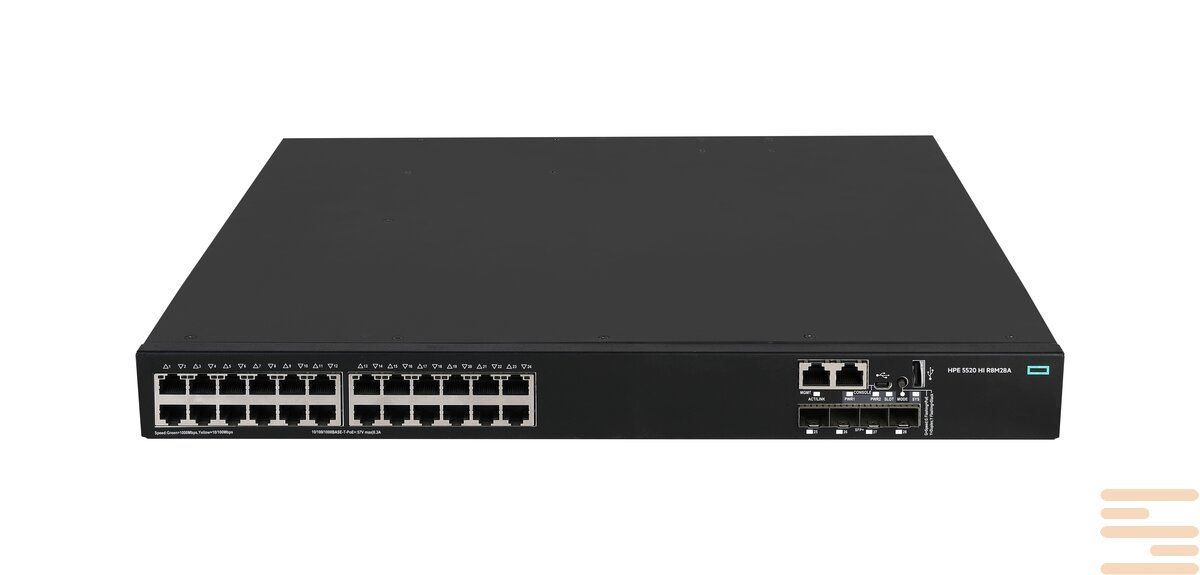 ARUBA HPE 5520 24G PoE+ 4SFP+ HI Swch — ARUBA — Network Switches